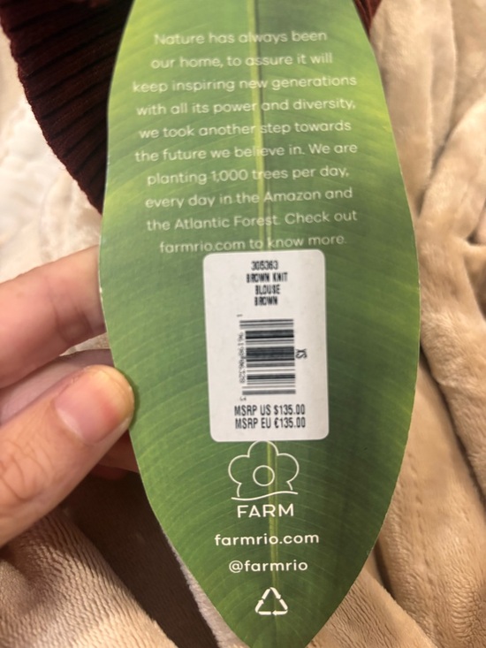 FARM Rio Rust-Brown Ribbed Turtleneck Sweater - Picture 4 of 4